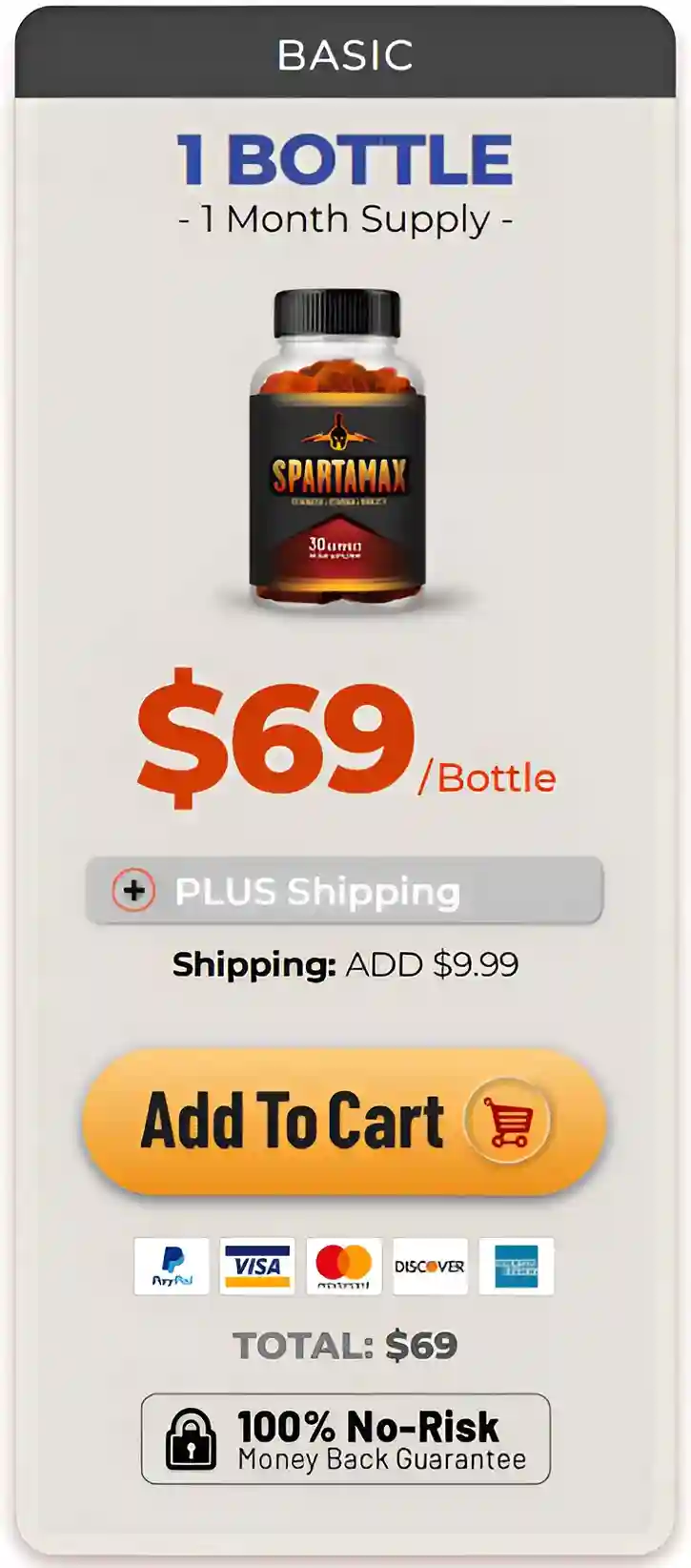 SpartaMax - 1 bottles pricing